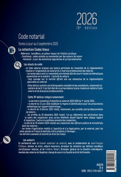 Code notarial 2026
