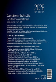 Code général des impôts et Livre des procédures fiscales 2026