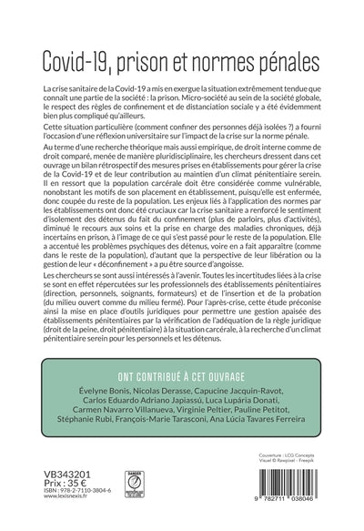 Covid-19, prison et normes pénales