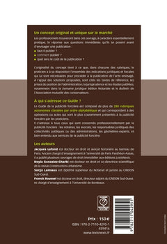 Guide de la publicité foncière 2025