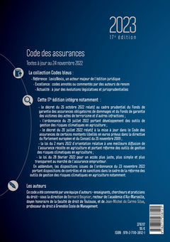 Code des assurances 2023