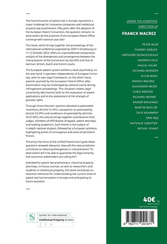 How harmonized is Patent Law in Europe (Acte de colloque n°7)