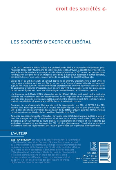 Les sociétés d'exercice libéral