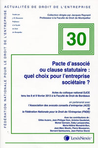 Pacte d'associé ou clause statutaire