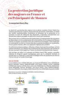 La protection juridique des majeurs en France et en Principauté de Monaco