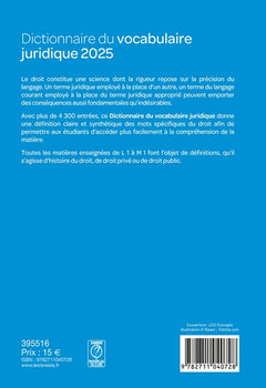 Dictionnaire du vocabulaire juridique 2025