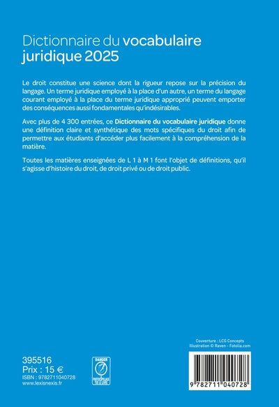 Dictionnaire du vocabulaire juridique 2025