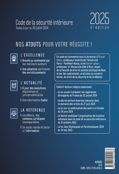 Code de la sécurité intérieure 2025