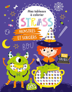 Mes tableaux à colorier strass - Monstres et sorciers