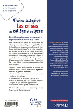 Prévenir et gérer les crises au collège et au lycée