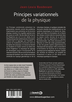 Principes variationnels de la physique