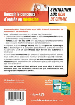 Réussir le concours d'entrée en médecine - S’entrainer avec des QCM de chimie pour le jour J