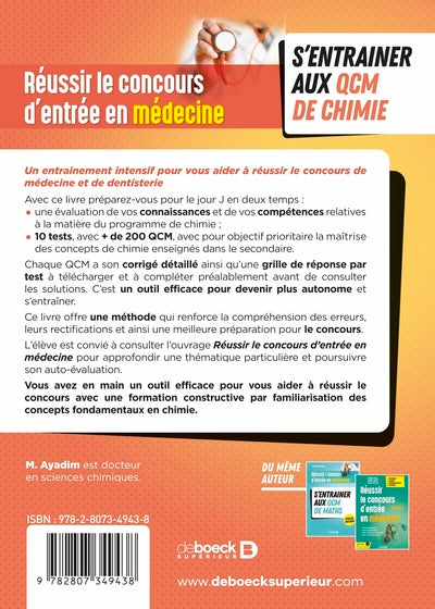 Réussir le concours d'entrée en médecine - S’entrainer avec des QCM de chimie pour le jour J