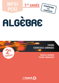 Algèbre MPSI PCSI - 1re année