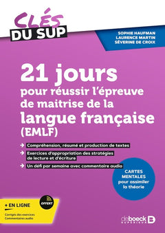 21 jours pour réussir l'épreuve de maitrise de la langue française