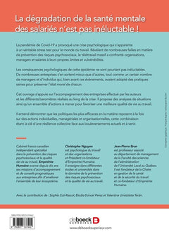 Santé psychologique au travail et Covid-19