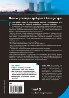 Thermodynamique appliquée à l’énergétique