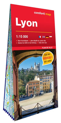 Lyon 1/15.000 (carte grand format laminée - plan de ville)