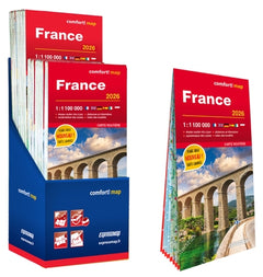 Display 11+1 × France 2026 1/1.100.000 (carte grand format laminée)