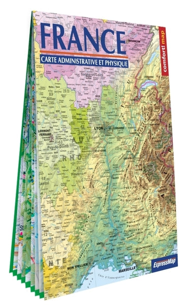 France 1/1.500.000   carte administrative et physique