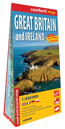 Grande-Bretagne et Irlande 1/950.000 (carte grand format laminée)