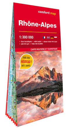 Rhône-Alpes 1/300.000 (carte grand format laminée)