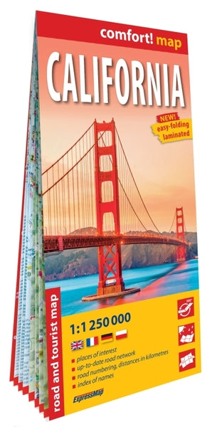 Californie 1/1.250.000 (carte grand format laminée). California