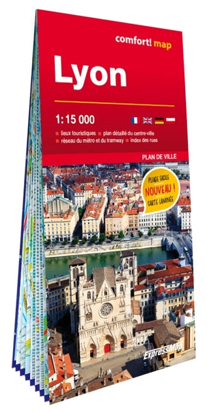 Lyon 1/15.000 (carte grand format laminée - plan de ville)