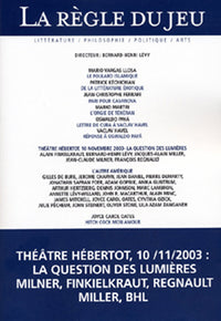 La Règle du jeu, numéro 24 : janvier 2004