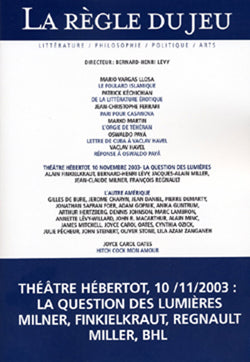 La Règle du jeu, numéro 24 : janvier 2004