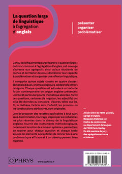 La question large de linguistique à l’agrégation d’anglais
