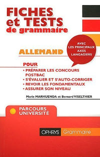 Fiches et tests de grammaire allemand