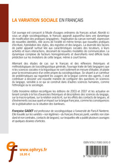 La variation sociale en français