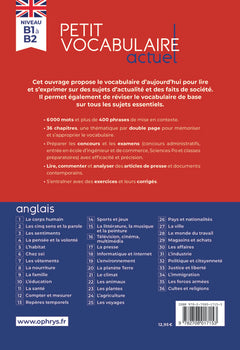 Petit vocabulaire actuel anglais