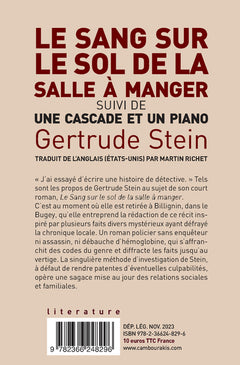 Le sang sur le sol de la salle à manger