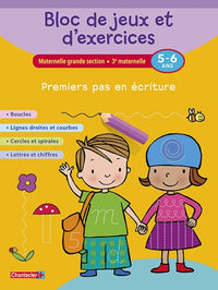 Bloc de jeux et d'exercices - Premiers pas en écriture