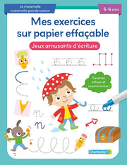 Mes exercices sur papier effaçable - Jeux amusants d'écriture