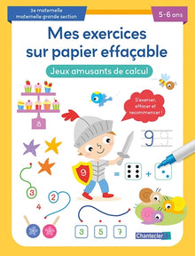Mes exercices sur papier effaçable - Jeux amusants de calcul