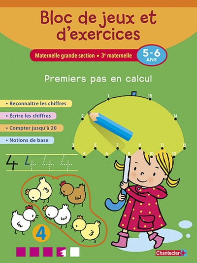 Bloc de jeux et d'exercices - Premiers pas en calcul (5-6 ans)