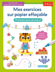 Mes exercices sur papier effaçable - Premiers jeux de calcul
