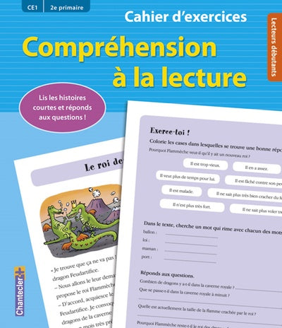 Compréhension à la lecture (CE1 2e primaire) (bleu)