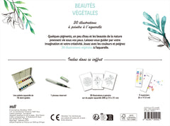Coffret Aquarelle - Beautés végétales - 30 illustrations à peindre à l'aquarelle