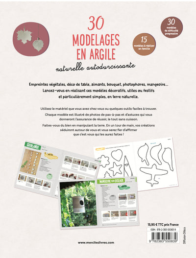 30 modelages en argile naturelle autodurcissante