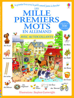 Les mille premiers mots en allemand avec autocollants
