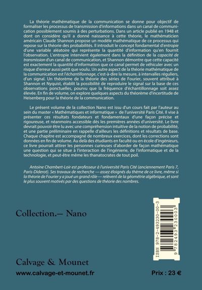 Théorie de l'information: Trois théorèmes de Claude Shannon