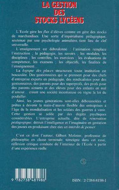 LA GESTION DES STOCKS LYCEENS