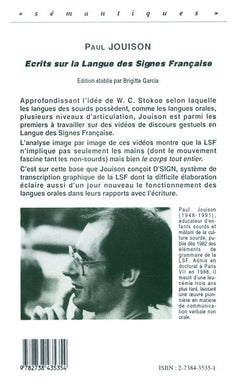 Ecrits sur la langue des signes français