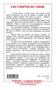 Les comptes du crime. Les délinquances en France et leurs mesures