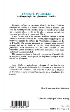 Parenté plurielle: Anthropologie du placement familial