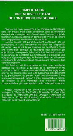 L'Implication, une nouvelle base de l'intervention sociale